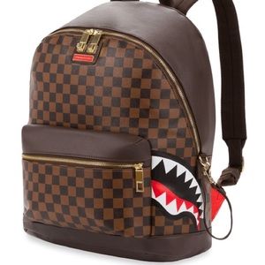 SprayGround Paris Side Shark BackPack (Brown)